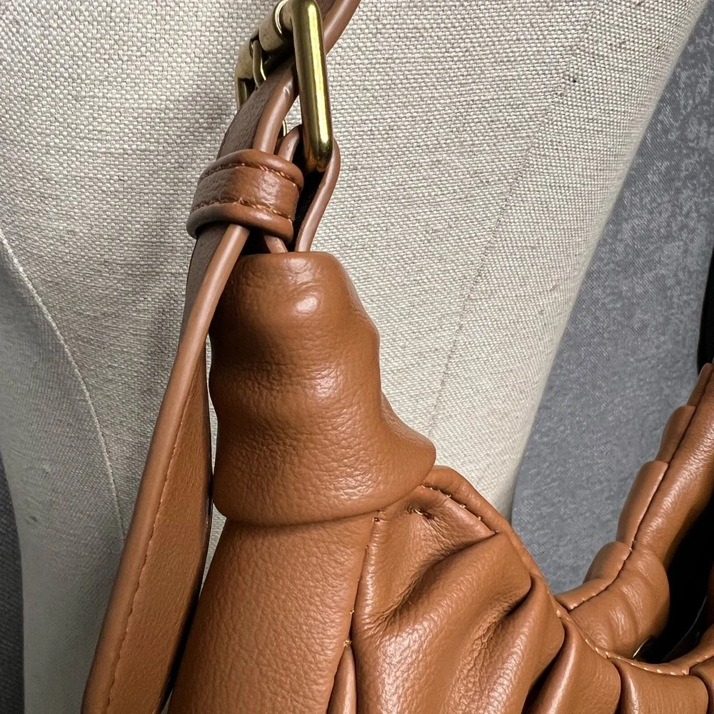Elegant‎ Brown Leather Hobo Bag